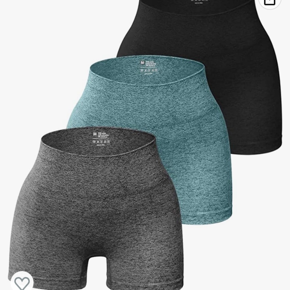 High Waist Seamless Workout Shorts (Set of 3)